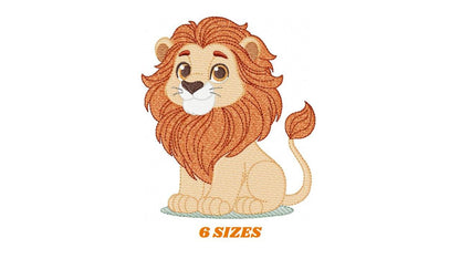 Lion embroidery designs - Safari wild animal embroidery design machine embroidery pattern - Africa Lion king - instant download pes jef dst