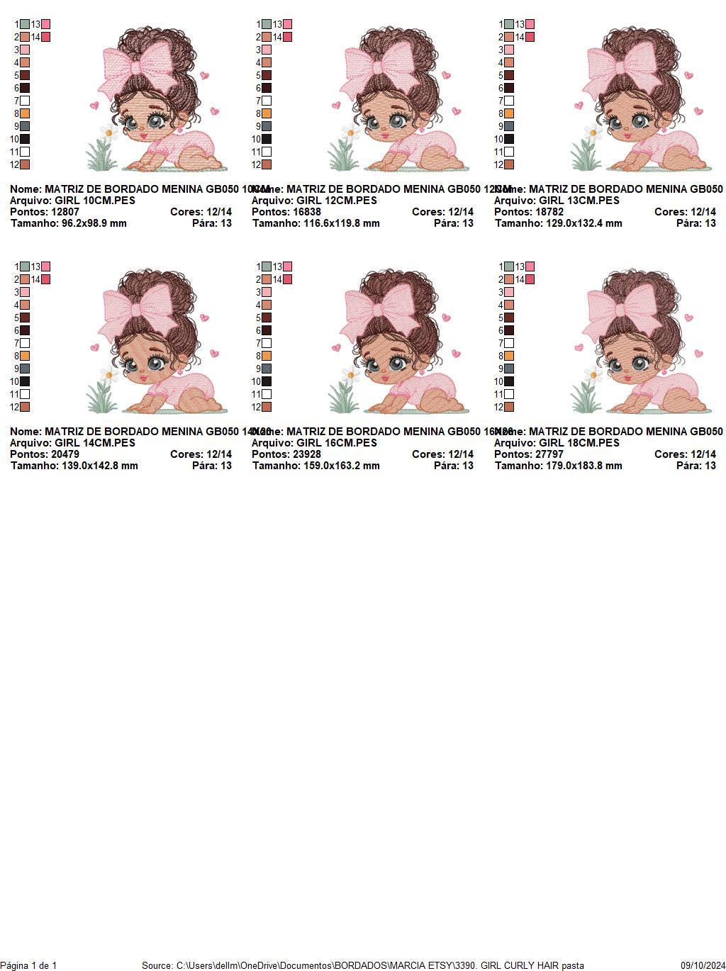 Baby Girl crawling embroidery designs - Toddler with lace and curly hair embroidery design machine embroidery pattern - instant download pes