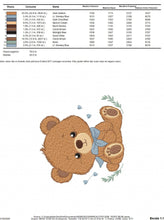 Charger l&#39;image dans la galerie, Teddy Bear embroidery designs - Male bear with lace embroidery design machine embroidery pattern - Baby boy children toy - instant download
