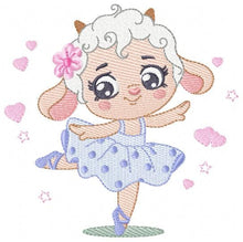 Charger l&#39;image dans la galerie, Ballerina Sheep embroidery design - Lamb Ballerina embroidery designs machine embroidery pattern - Animal Ballet dancer - instant download
