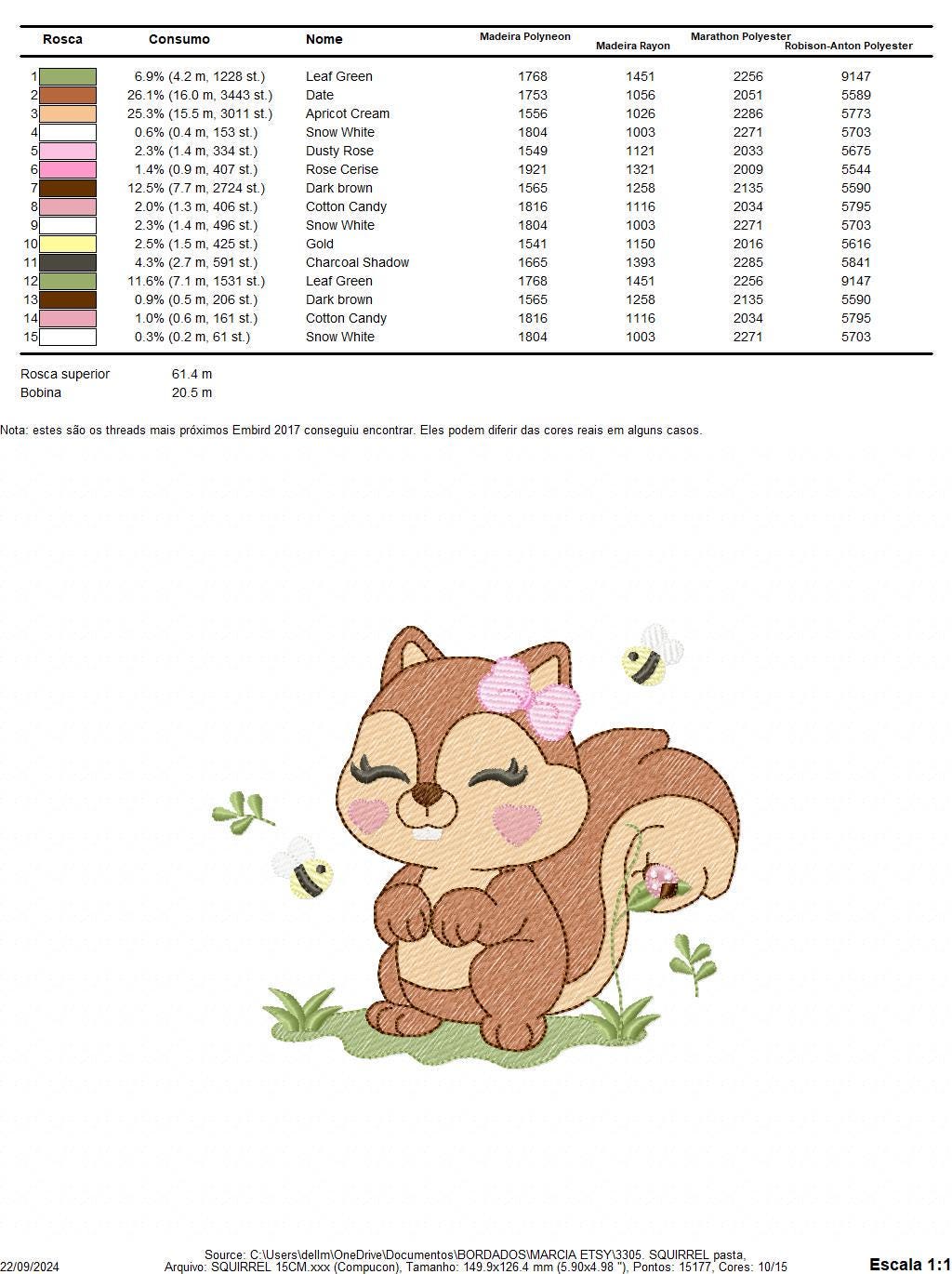 Female Squirrel embroidery design - Woodland Animal with lace and bees embroidery designs machine embroidery pattern - instant download pes