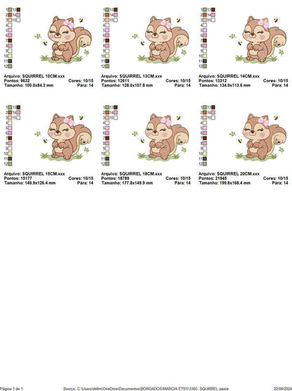 Female Squirrel embroidery design - Woodland Animal with lace and bees embroidery designs machine embroidery pattern - instant download pes