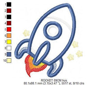 Load image into Gallery viewer, Rocket embroidery designs - Spaceshift embroidery design machine embroidery pattern - Space Rocket applique design - instant download pes
