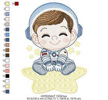 Load image into Gallery viewer, Astronaut embroidery designs - Space Stars embroidery design machine embroidery pattern - Baby boy embroidery file - instant download pes
