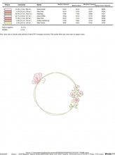 Cargar imagen en el visor de la galería, Monogram Frame embroidery designs - Flower and Butterfly embroidery design machine embroidery pattern - Floral Frame - instant download pes
