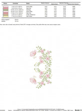 Cargar imagen en el visor de la galería, Flower Wreath embroidery designs - Floral frame butterflies embroidery design machine embroidery pattern - Kitchen Towel - instant download
