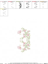 Load image into Gallery viewer, Flower Wreath embroidery designs - Floral frame butterflies embroidery design machine embroidery pattern - Kitchen Towel - instant download
