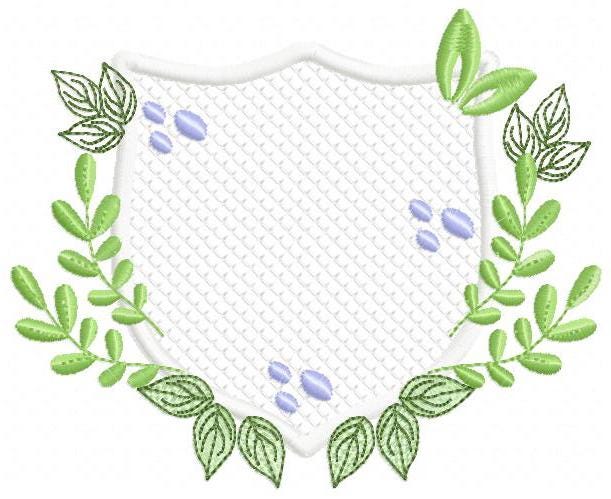 Frame embroidery designs - Laurel Shield embroidery design machine embroidery pattern - Baby boy embroidery file - instant download pes jef