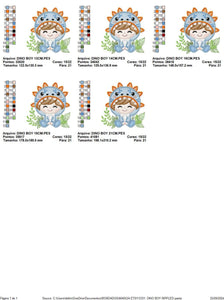 Dragon Boy embroidery designs - Dinosaur embroidery design machine embroidery pattern - Boy dressed as dragon dino - instant download pes