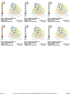 Sun with pacifier embroidery design - Rainbow embroidery design machine embroidery pattern - Stars clouds hat - instant download pes jef dst