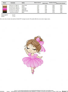 Ballerina embroidery designs - Ballet dancer embroidery design machine embroidery pattern - Baby girl embroidery file - instant download jef