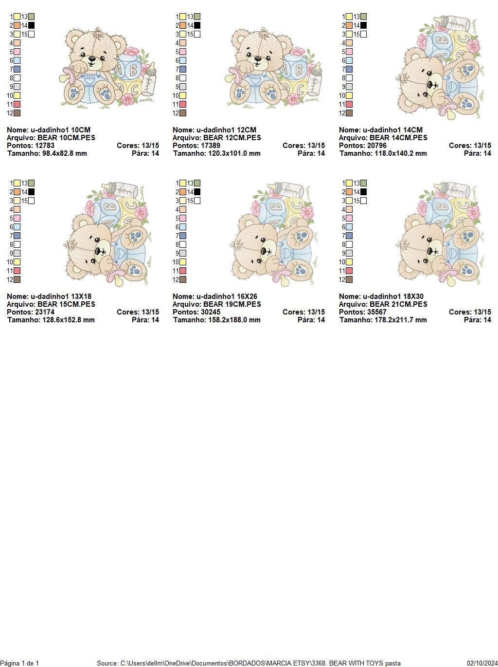 Baby Boy Bear with toys embroidery designs - Male Bear with pacifier embroidery design machine embroidery pattern - instant download pes jef