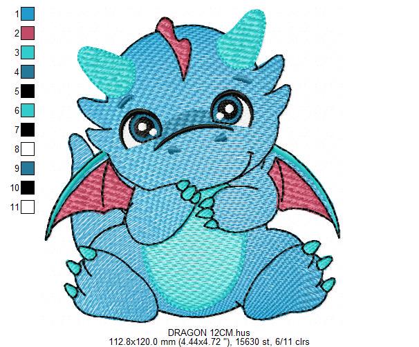 Dragon embroidery designs - Flying Dragon embroidery design machine embroidery pattern - Baby boy embroidery file - instant download pes jef