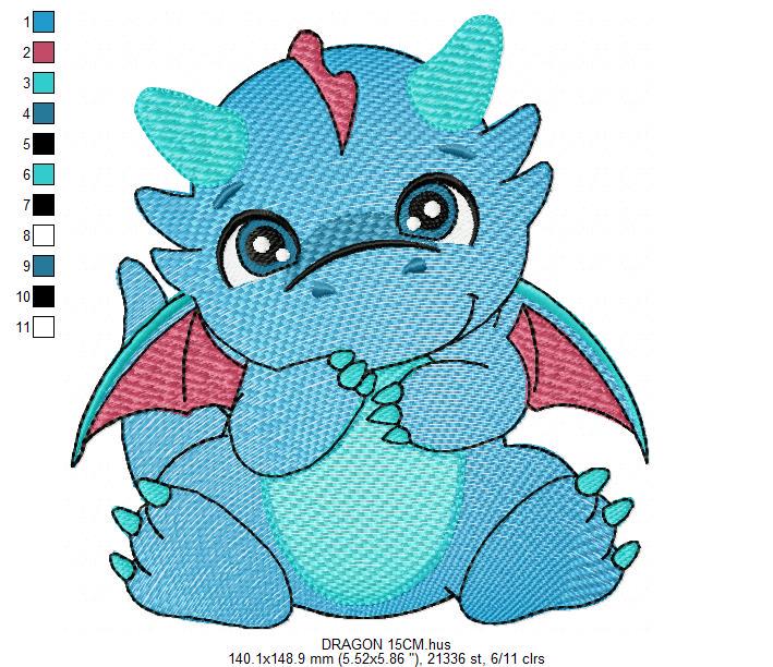 Dragon embroidery designs - Flying Dragon embroidery design machine embroidery pattern - Baby boy embroidery file - instant download pes jef