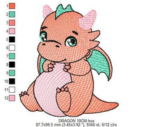 Load image into Gallery viewer, Dragon embroidery designs - Flying Dragon embroidery design machine embroidery pattern - Baby boy embroidery file - instant download pes jef
