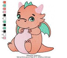 Load image into Gallery viewer, Dragon embroidery designs - Flying Dragon embroidery design machine embroidery pattern - Baby boy embroidery file - instant download pes jef
