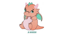 Load image into Gallery viewer, Dragon embroidery designs - Flying Dragon embroidery design machine embroidery pattern - Baby boy embroidery file - instant download pes jef
