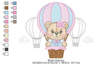 Carica l&#39;immagine nel visualizzatore di Gallery, Bear embroidery designs - Hot air balloon embroidery design machine embroidery pattern - Nursery embroidery - Teddy bear Instant download
