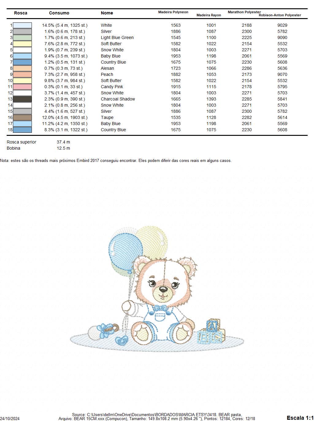 Bear playing with toys embroidery designs - Boy bear with balloons embroidery design machine embroidery pattern - instant download pes jef
