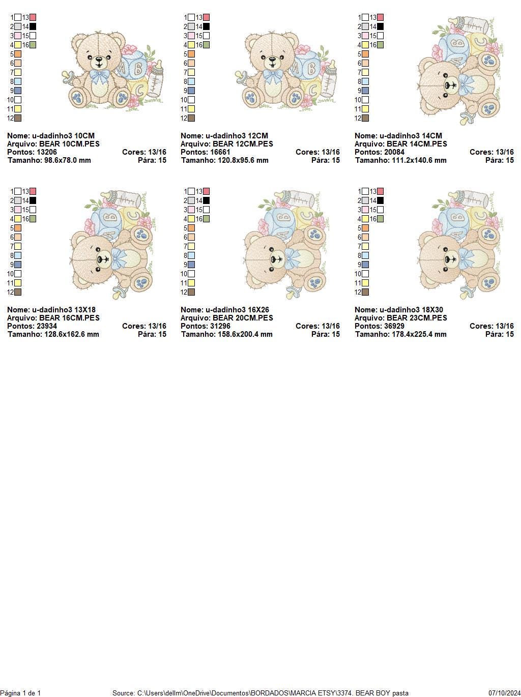 Boy Bear with baby bottle embroidery designs - Male Bear with pacifier embroidery design machine embroidery pattern - instant download pes