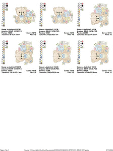 Boy Bear with baby bottle embroidery designs - Male Bear with pacifier embroidery design machine embroidery pattern - instant download pes