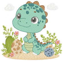 Load image into Gallery viewer, Dinosaur embroidery designs - Dino embroidery design machine embroidery pattern - Brontosaurus embroidery file - instant download pes jef
