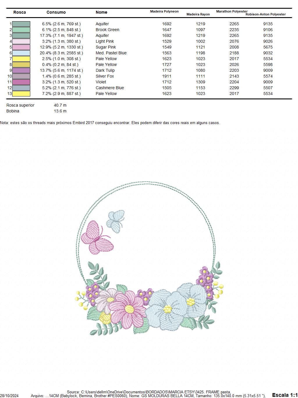 Frame with flowers embroidery designs - Floral Laurel Shape embroidery design machine embroidery pattern - Baby girl - instant download pes