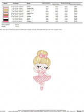 Load image into Gallery viewer, Ballerina embroidery designs - Ballet dancer embroidery design machine embroidery pattern - Girl with hair bun - Instant download pes jef
