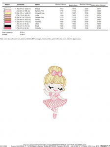 Ballerina embroidery designs - Ballet dancer embroidery design machine embroidery pattern - Girl with hair bun - Instant download pes jef