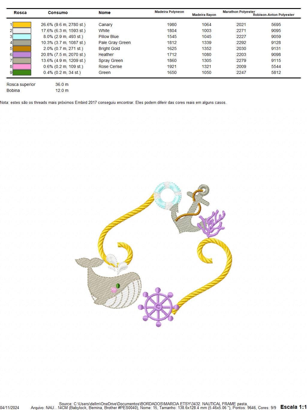 Whale Frame embroidery designs - Anchor embroidery design machine embroidery pattern - Ocean embroidery file - sea animal - Instant download