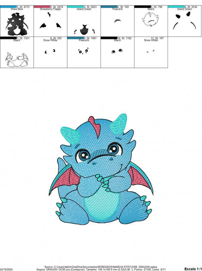 Dragon embroidery designs - Flying Dragon embroidery design machine embroidery pattern - Baby boy embroidery file - instant download pes jef