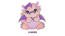 Load image into Gallery viewer, Dragon embroidery designs - Flying Dragon embroidery design machine embroidery pattern - Baby boy embroidery file - instant download pes jef
