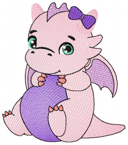 Dragon embroidery designs - Flying Dragon embroidery design machine embroidery pattern - Baby girl embroidery file - instant download pes