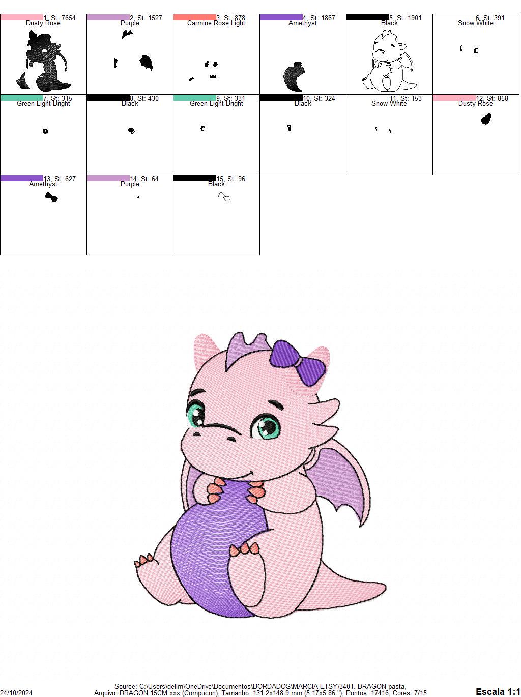 Dragon embroidery designs - Flying Dragon embroidery design machine embroidery pattern - Baby girl embroidery file - instant download pes