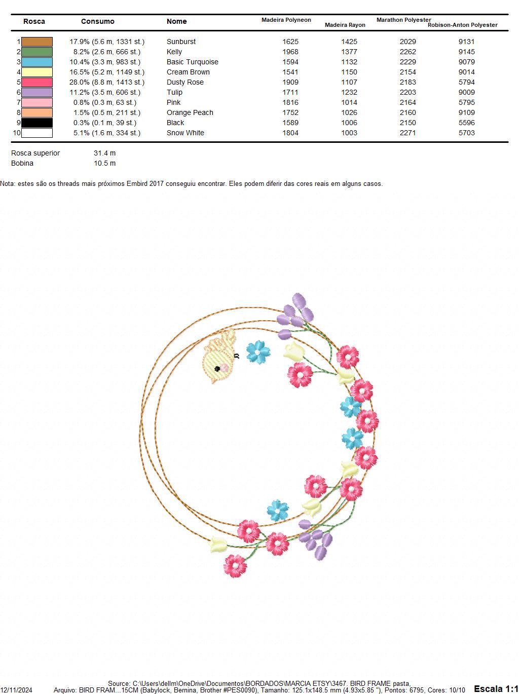 Bird with flower frame embroidery designs - Birds frame embroidery design machine embroidery pattern - Floral file - Instant download pes