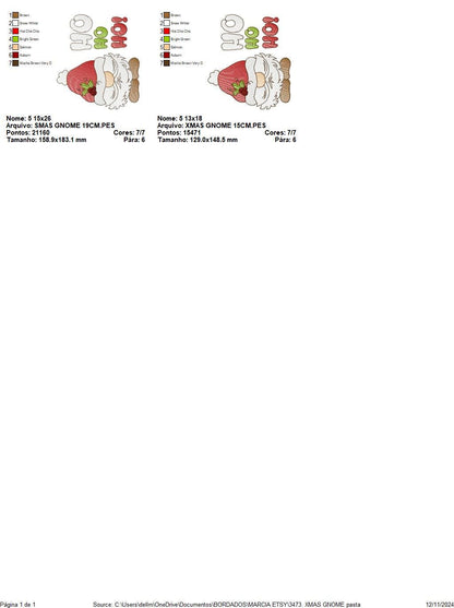 Xmas Gnome embroidery designs - Ho ho ho Santa Claus Helper Elf embroidery design machine embroidery pattern - instant digital download pes