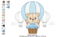 Carica l&#39;immagine nel visualizzatore di Gallery, Bear embroidery designs - Hot air balloon embroidery design machine embroidery pattern - Nursery embroidery - Teddy bear - Instant download
