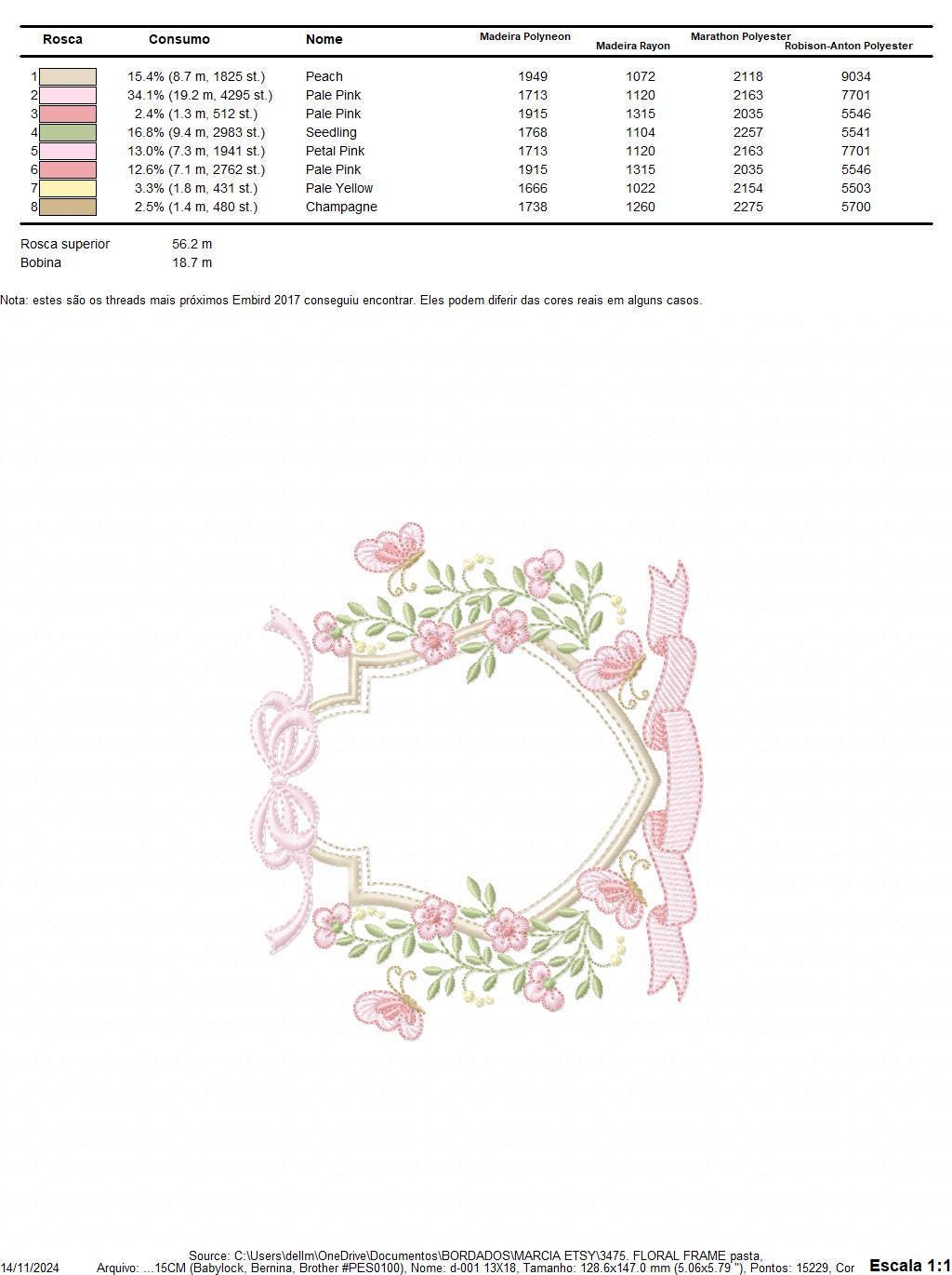 Flower Frame embroidery designs - Wreath embroidery design machine embroidery pattern - Kitchen Tea Towel embroidery - instant download pes