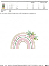 Load image into Gallery viewer, Boho Rainbow embroidery design - Colorful Rainbow with flowers embroidery designs machine embroidery pattern - Instant download pes jef dst
