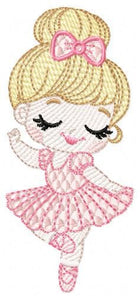 Ballerina embroidery designs - Ballet dancer embroidery design machine embroidery pattern - Girl with hair bun - Instant download pes jef