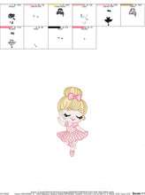 Load image into Gallery viewer, Ballerina embroidery designs - Ballet dancer embroidery design machine embroidery pattern - Girl with hair bun - Instant download pes jef
