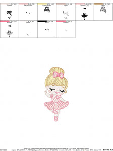 Ballerina embroidery designs - Ballet dancer embroidery design machine embroidery pattern - Girl with hair bun - Instant download pes jef