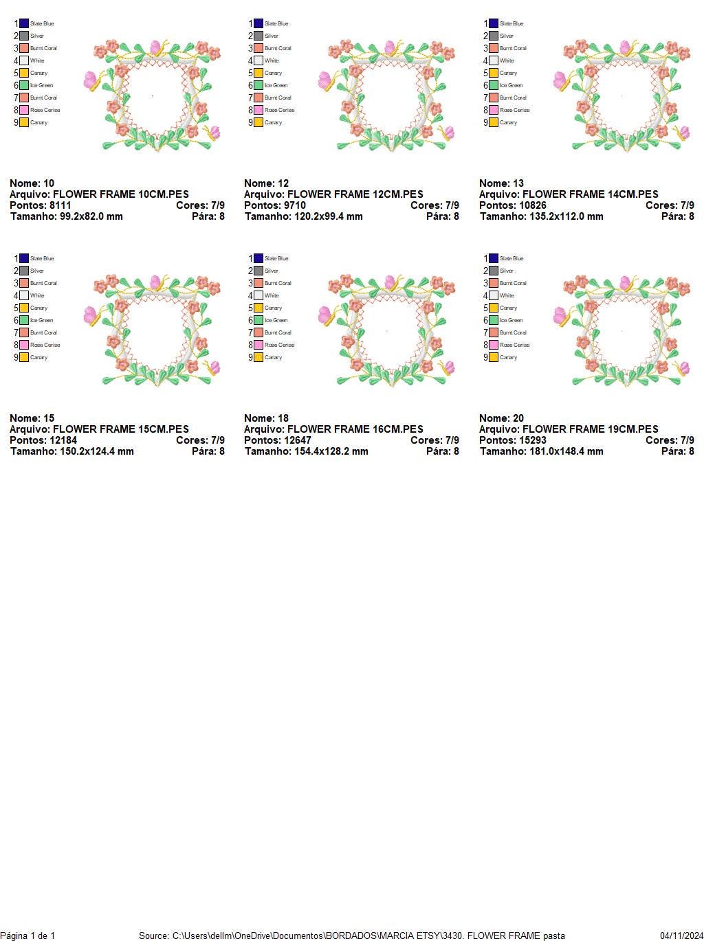 Frame embroidery designs - Flower embroidery design machine embroidery pattern - roses embroidery file - monogram frame applique design
