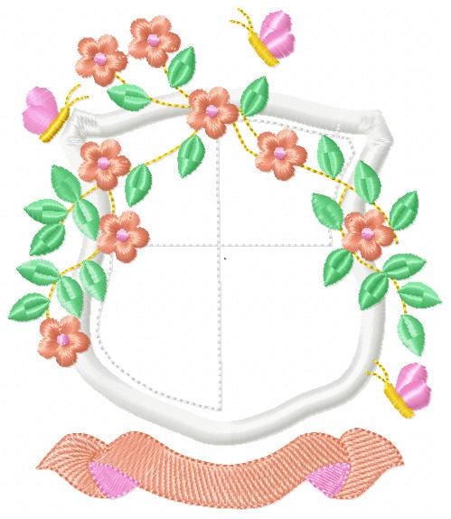 Frame embroidery designs - Flower embroidery design machine embroidery pattern - roses embroidery file - monogram frame applique design