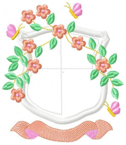 Frame embroidery designs - Flower embroidery design machine embroidery pattern - roses embroidery file - monogram frame applique design