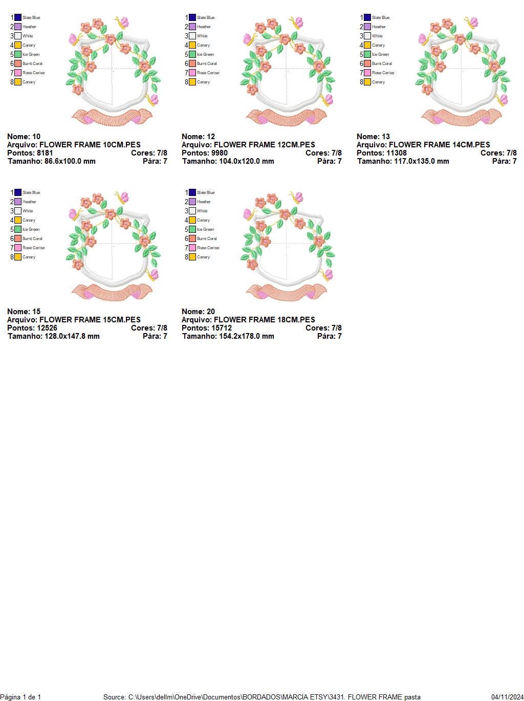 Frame embroidery designs - Flower embroidery design machine embroidery pattern - roses embroidery file - monogram frame applique design