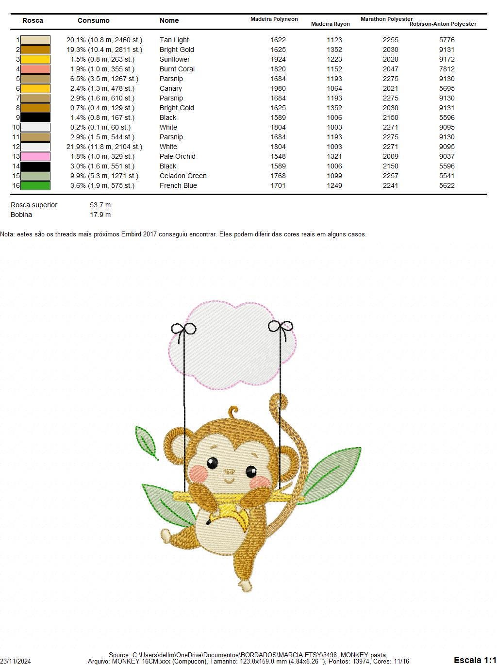 Monkey embroidery designs - Safari animal embroidery design machine embroidery pattern - Monkey with banana - Instant download pes jef dst