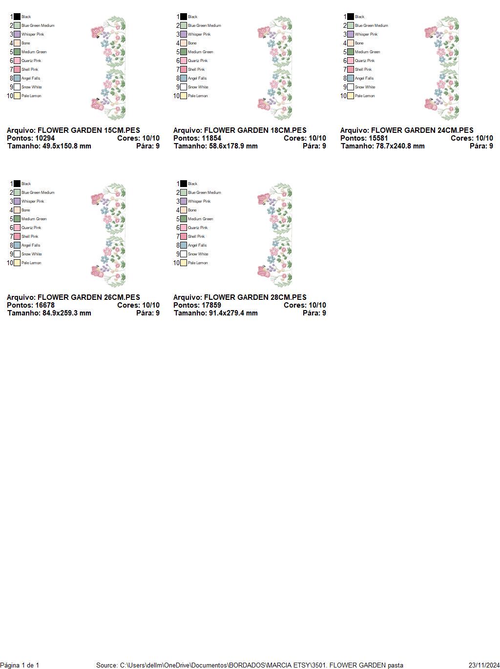 Flower garden embroidery design - Tulip flowers embroidery design machine embroidery pattern - Kitchen Tea towel divider - Instant download
