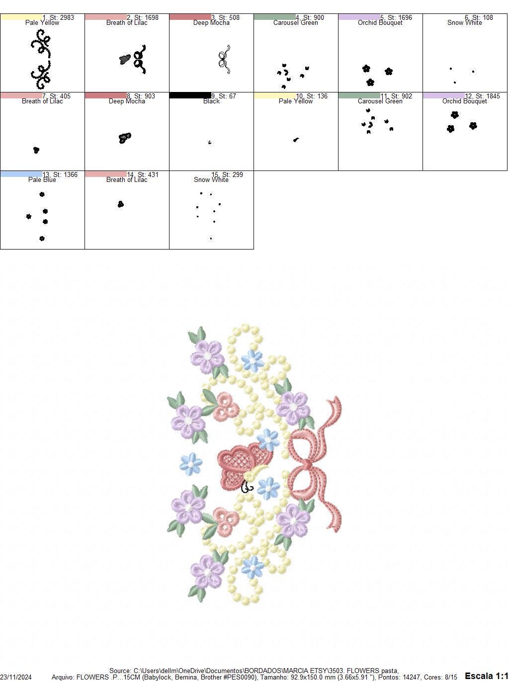 Flowers with lace embroidery designs - Roses with butterfly embroidery machine embroidery pattern - Floral Kitchen towel - instant download