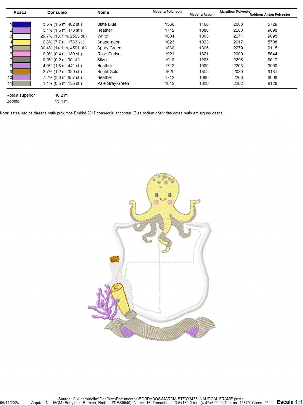 Octopus Frame embroidery design - Sea animal applique embroidery designs machine embroidery pattern - Ocean Life - Instant Digital download